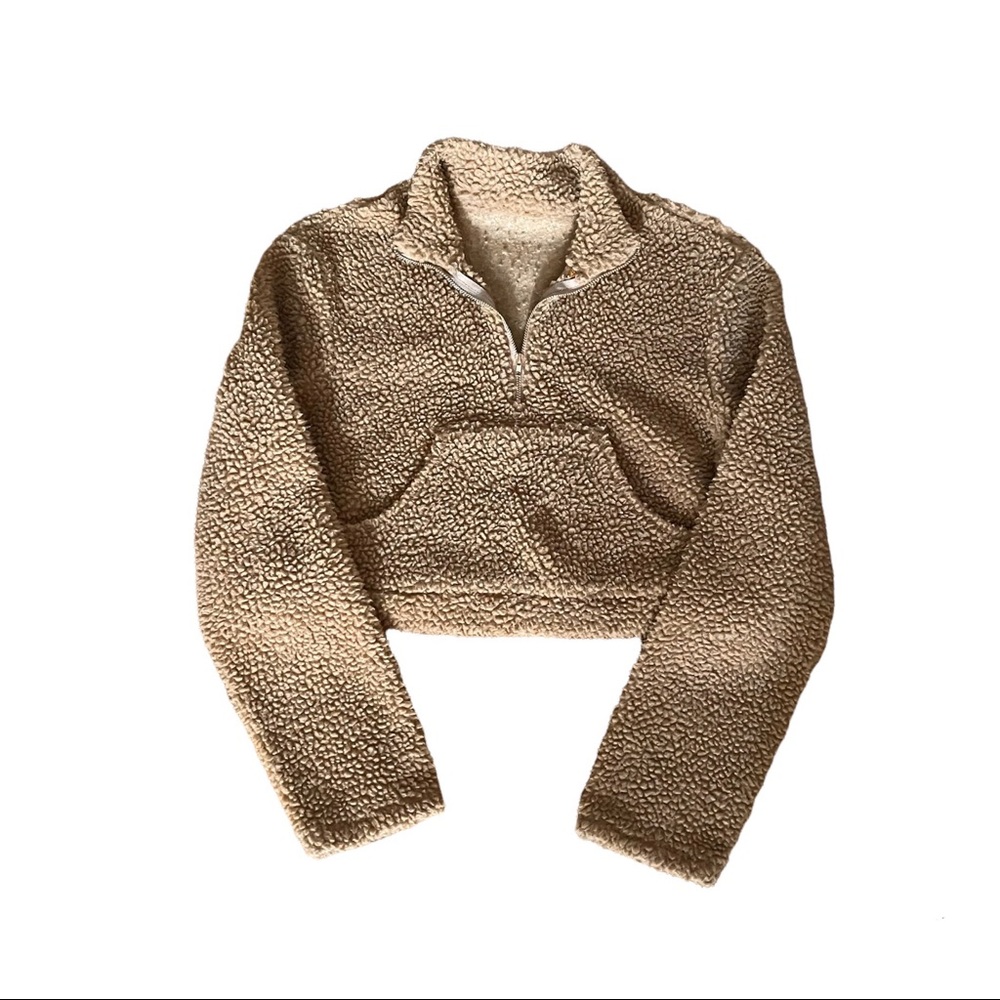 Cropped Fuzzy 1/4 Zip